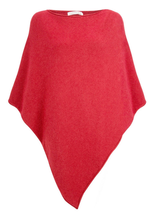 Amazing Woman Poncho in Supersoft Knit In Red