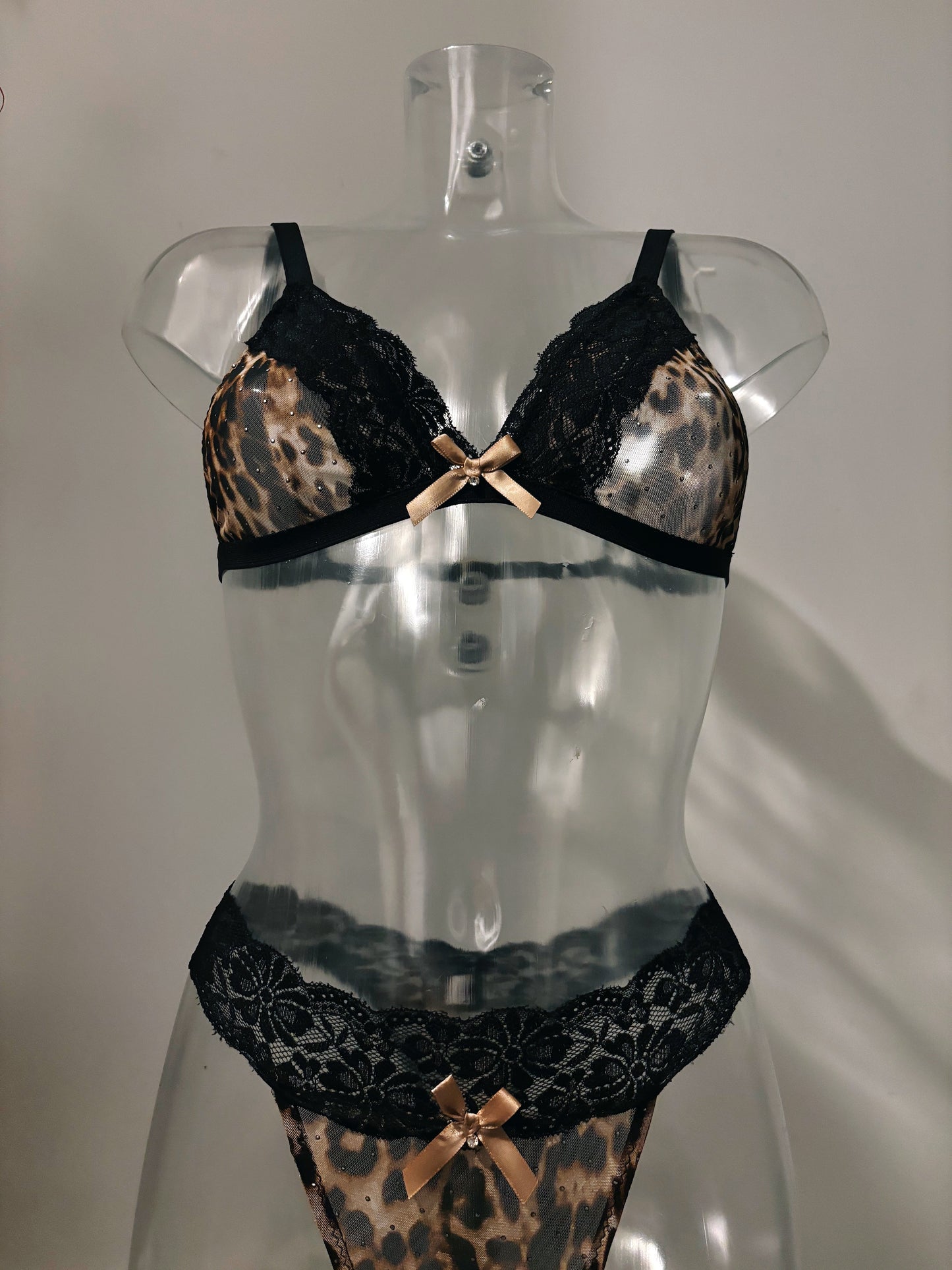 Wild Love Leopard Print Lingerie Set