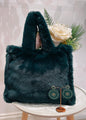 Faux Fur Green Handbag