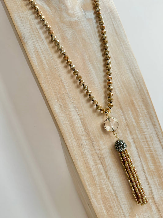 Gold Tassel Necklace